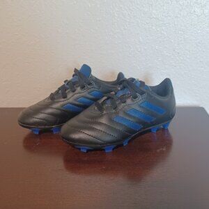 Boys Size 10K, Adidas Goletto Soccer Cleats Black/Blue